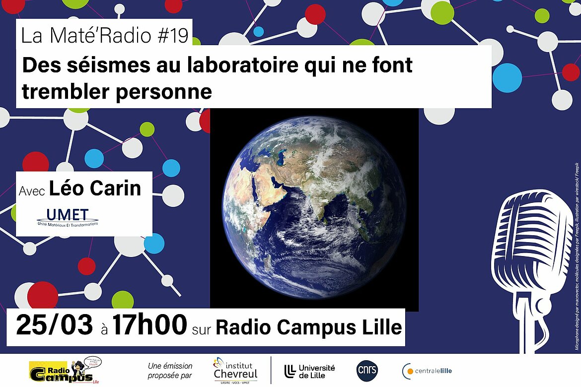 Intervention de Léo Carin sur Radio Campus: des seismes au laboratoire qui ne font trembler personne.