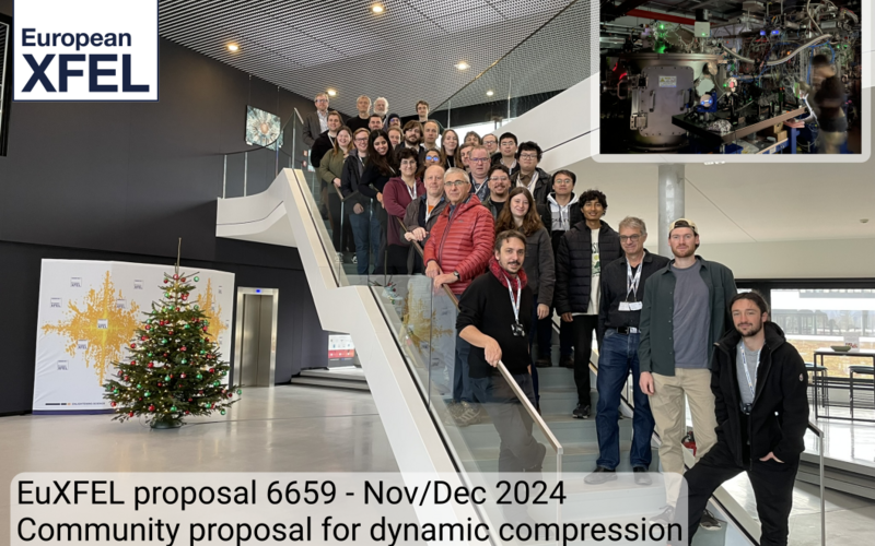 Onsite (and awake) experimental team of the EuXFEL 6659 community proposal for dynamic compression